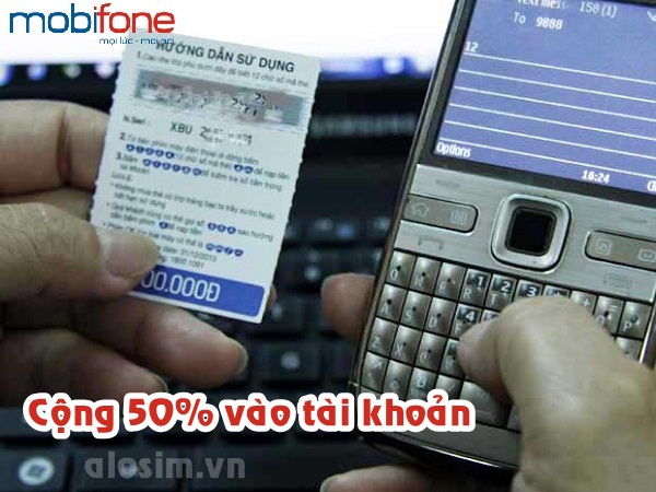Mobifone tặng 50% giá trị thẻ nạp ngày 27/6/2016