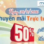 Khuyến mãi trực tuyến ngày 30/9, Mobifone tặng 50% giá trị thẻ nạp